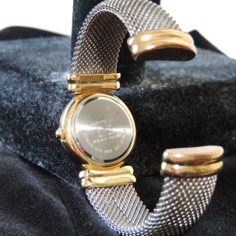 GRUEN Quartz Vintage mesh bangle bracelet watch Mixed Metal - Picture 7 of 9